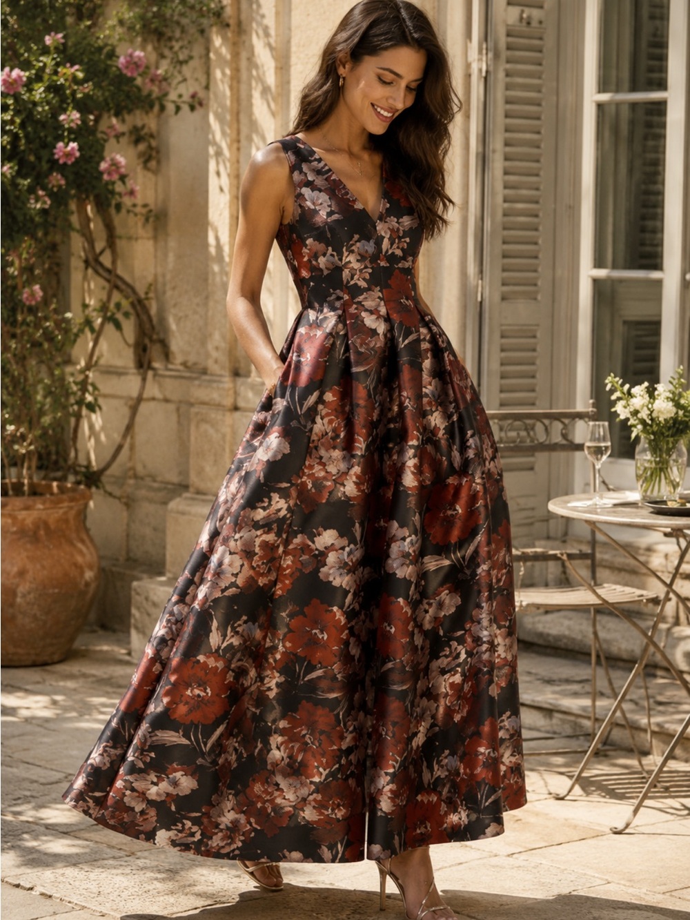 Julia Jordan Floral Sleeveless Dress JJ41261
